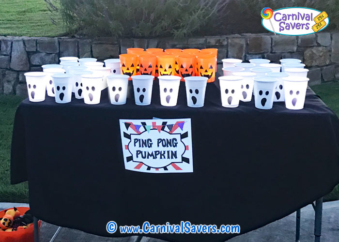 Ping Pong Pumpkin - Easy Halloween Game for Kids